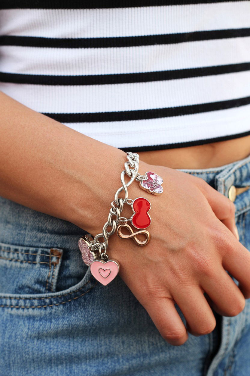 Infinity charm bracelet - 25 Valentine's Day Infinity Jewelry Ideas