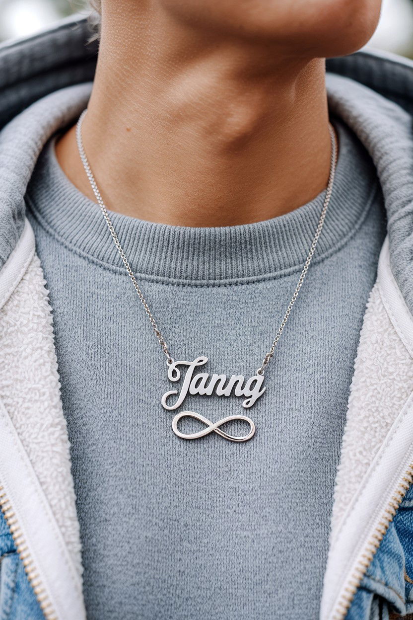 Infinity pendant with name - 25 Valentine's Day Infinity Jewelry Ideas
