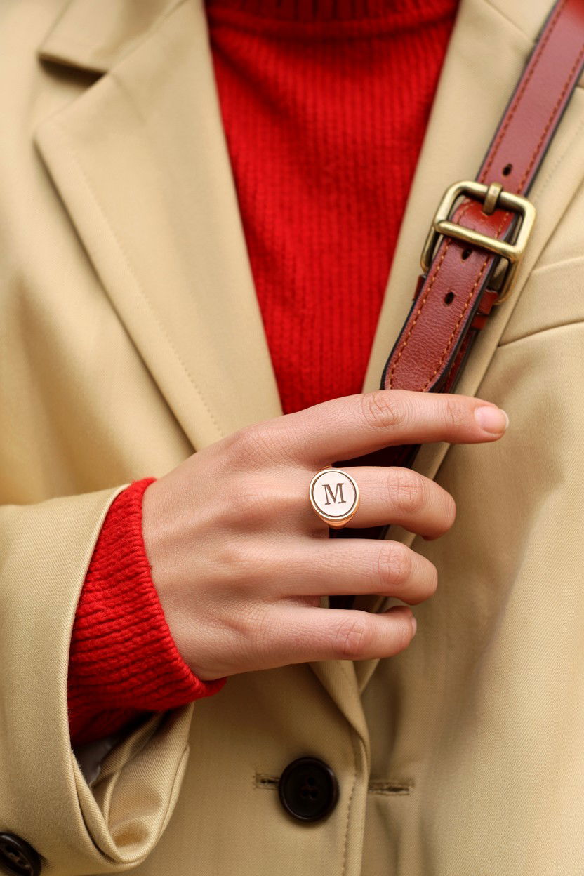 Initial Signet Ring - 25 Valentine's Day Initial Jewelry Ideas