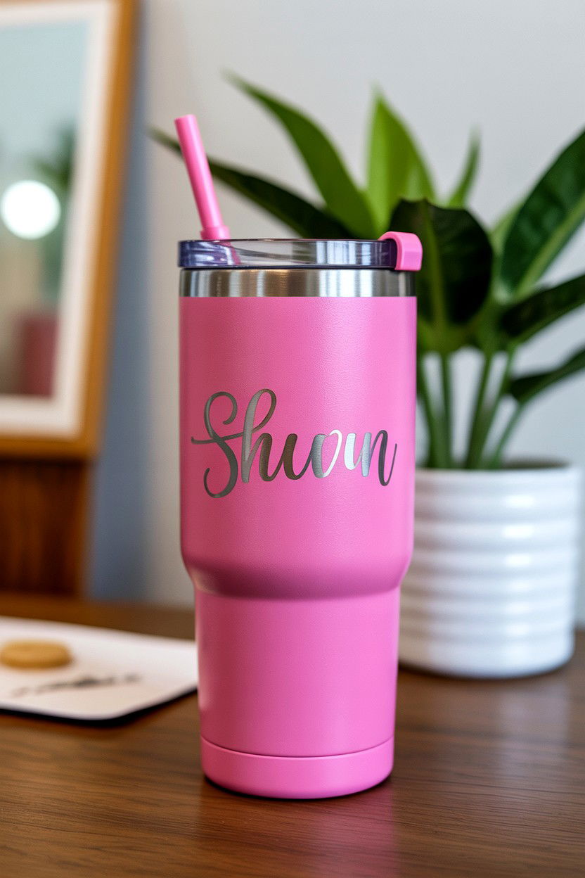 Insulated tumbler with straw - 25 Valentine's Day Teacher Gift Ideas