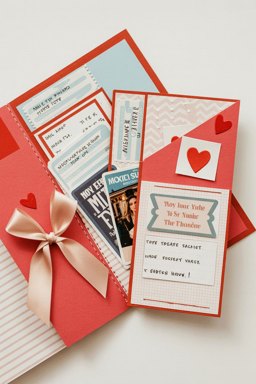 Interactive Scrapbook Pocket - 25 Valentine's Day Scrapbook Layout Ideas