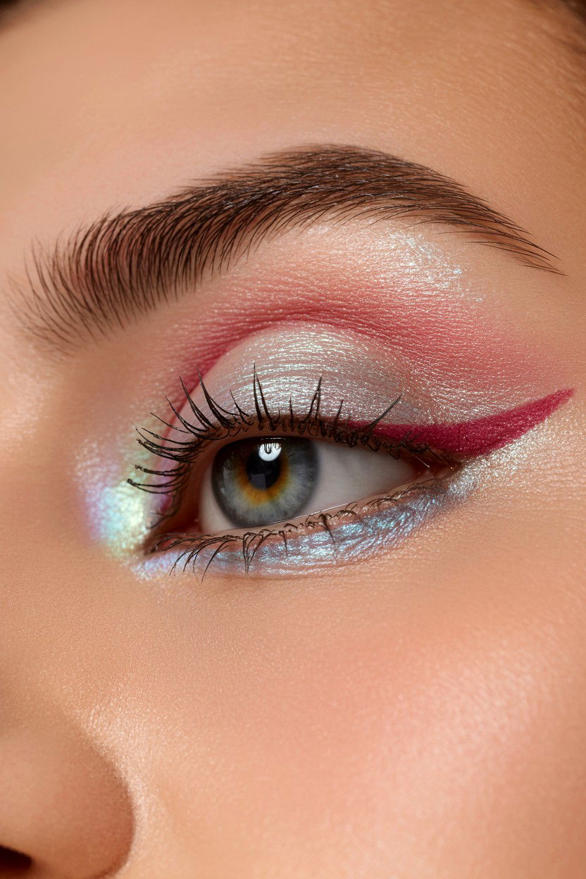 Iridescent Eye Makeup - 25 Valentine's Day Eye Makeup Ideas