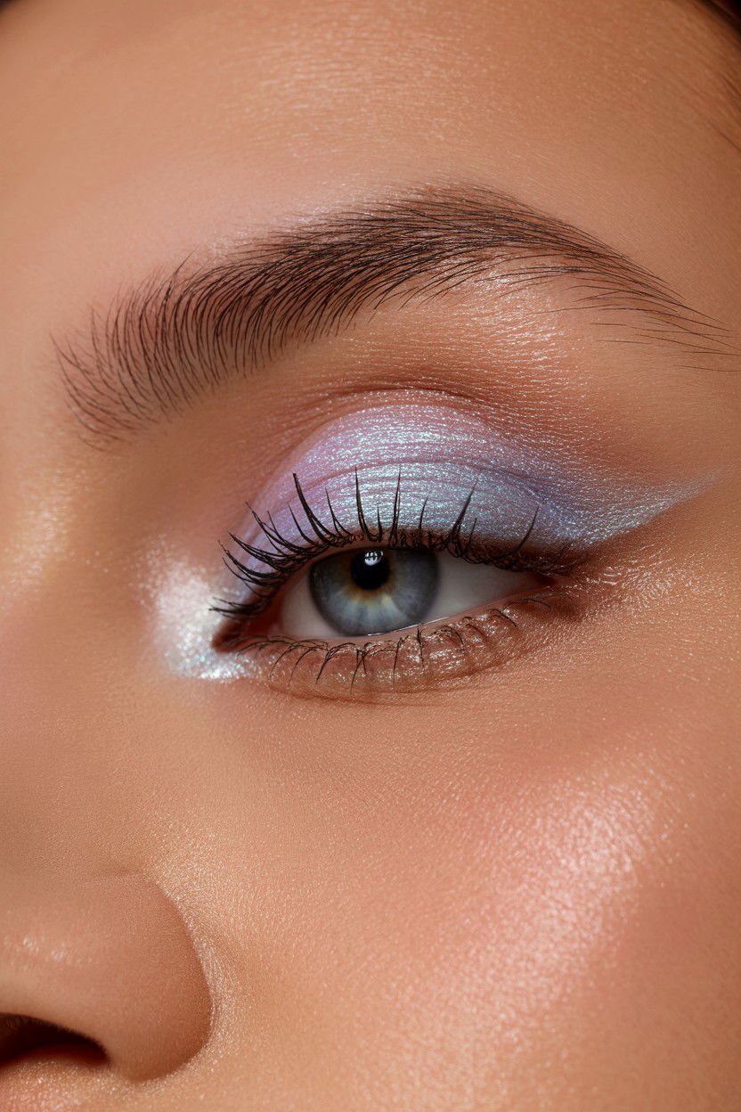 Iridescent Eyeshadow - 25 Soft Glam Valentine's Day Makeup