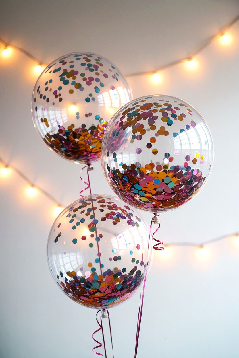 Iridescent Foil Confetti Balloon - 25 Valentine's Day Confetti Balloon Ideas
