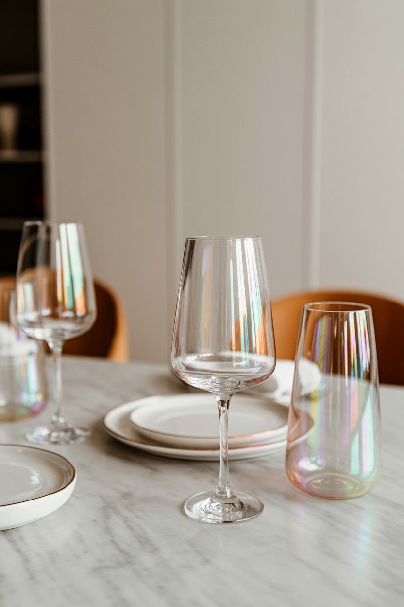 Iridescent pearl glassware - 25 Valentine's Day Glassware Ideas