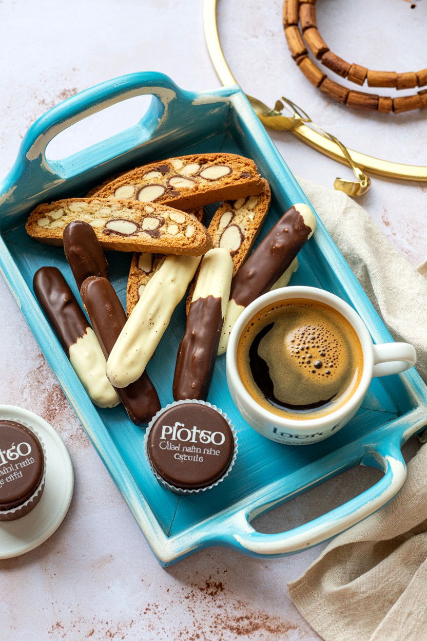 Italian Biscotti And Espresso Set - 25 Valentine's Day Snack Gift Basket Ideas
