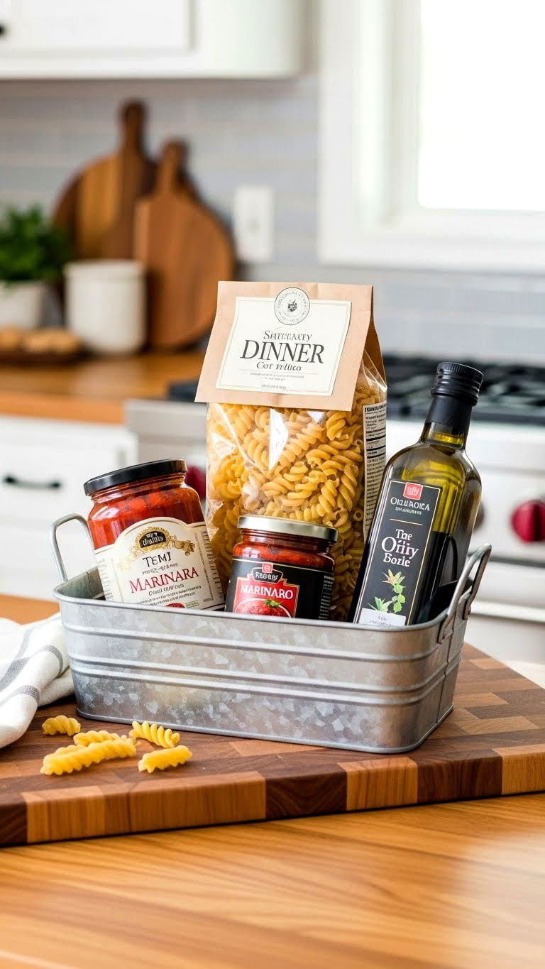 Italian dinner gift basket - 25 valentine's day gift basket ideas
