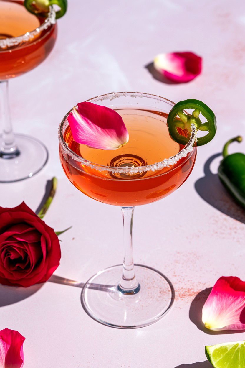 Jalapeno Rose Margarita - 25 Valentine's Day Tequila Cocktails