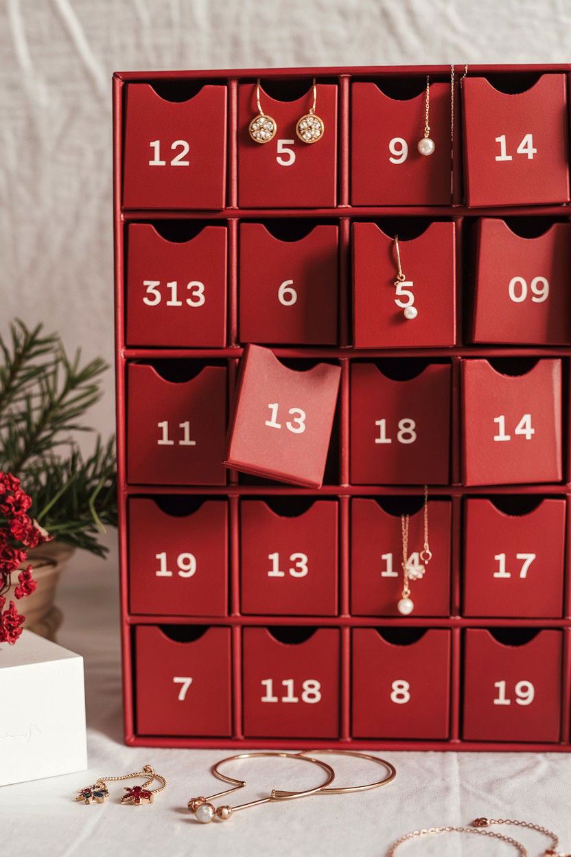 Jewelry advent calendar - 25 Valentine's Day Calendar Gift Ideas