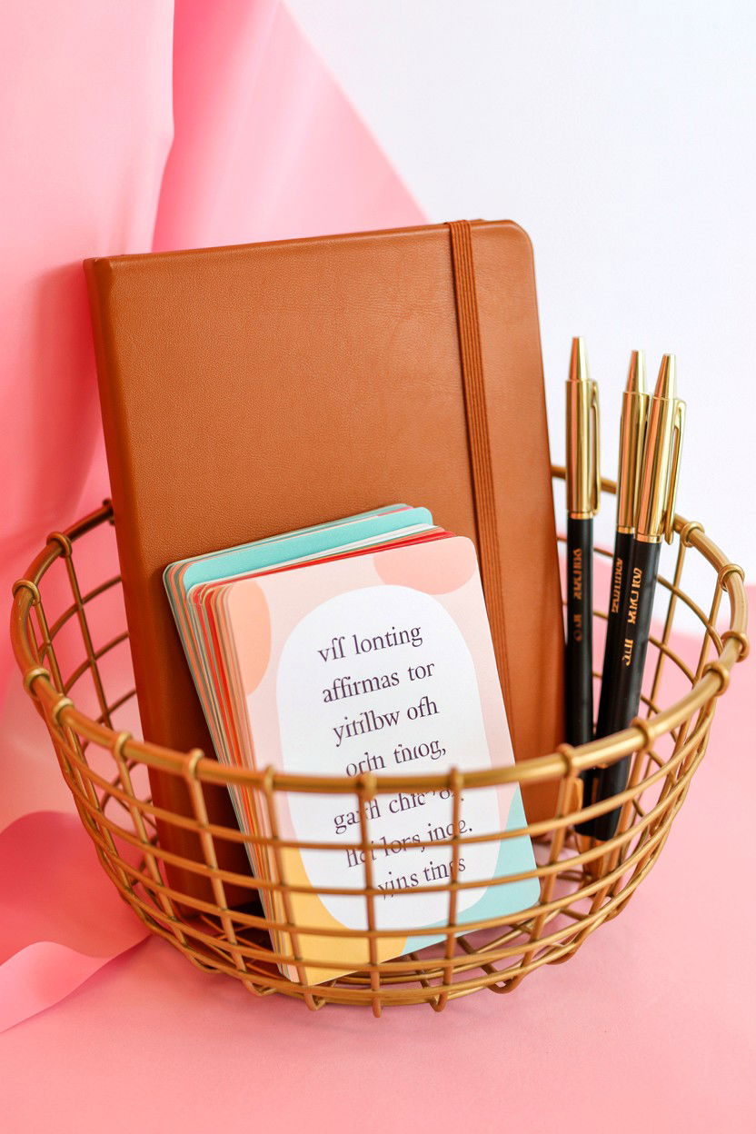 Journaling Gift Basket - 25 Valentine's Day Self Care Gift Basket Ideas