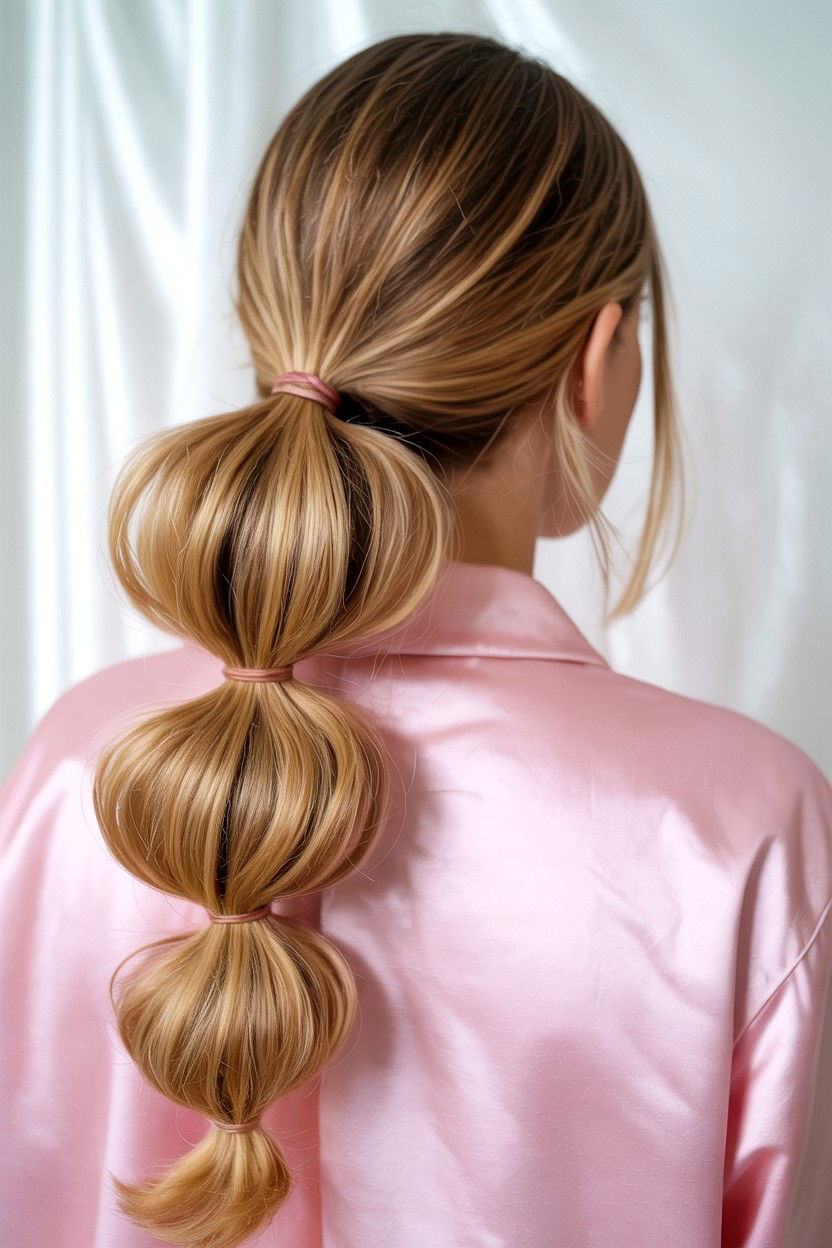 Jumbo Bubble Ponytail Thick Hair - 25 Valentine's Day Bubble Ponytail Ideas