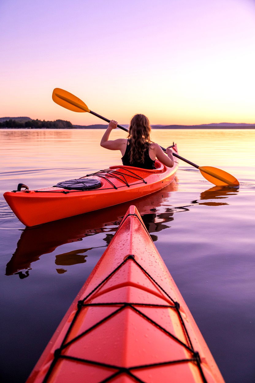 Kayaking At Sunset - 25 Valentine's Day Ideas for Adventure Lovers