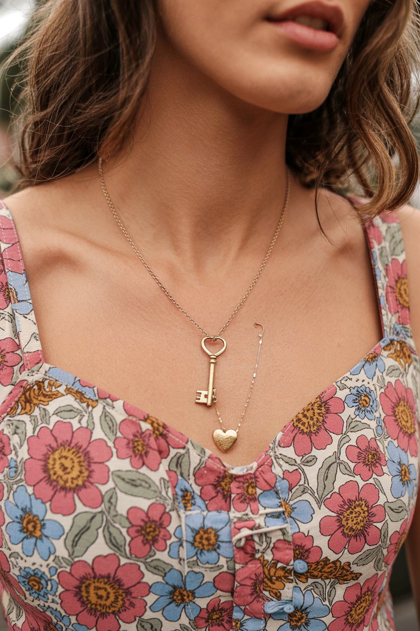 Key To My Heart Necklace - 25 Valentine's Day Necklace Ideas