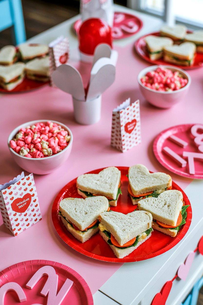 Kids Valentine Party - 25 Valentine's Day Buffet Table Ideas