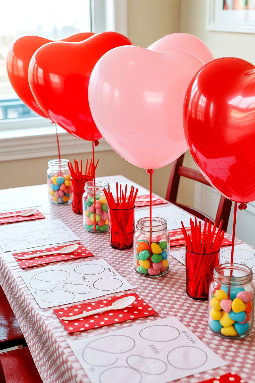 Kids Valentine Table - 25 Valentine's Day Party Table Ideas