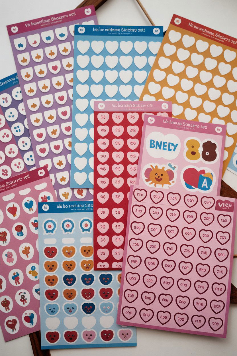 Kids sticker set - 25 Valentine's Day Gifts for Kids