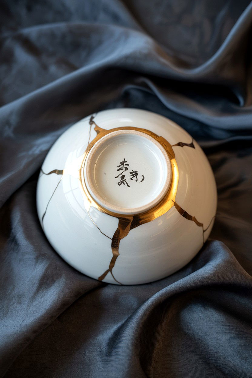 Kintsugi style ceramic repair - 25 Valentine's Day Pottery Class Ideas