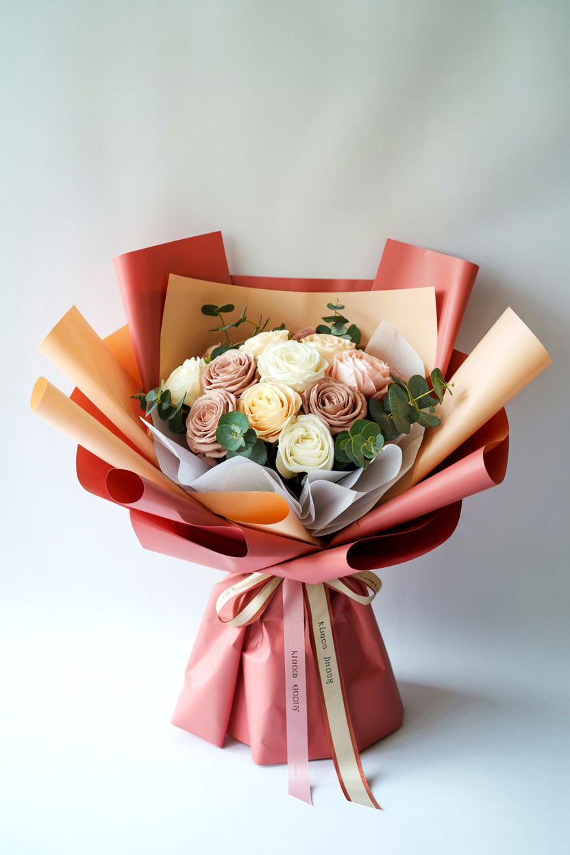 Korean Style Bouquet Packaging - 25 Valentine's Day Flower Wrapping Ideas