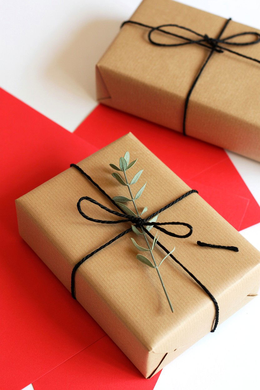 Kraft Paper Wrapping - 25 Minimalist Valentine's Day Ideas