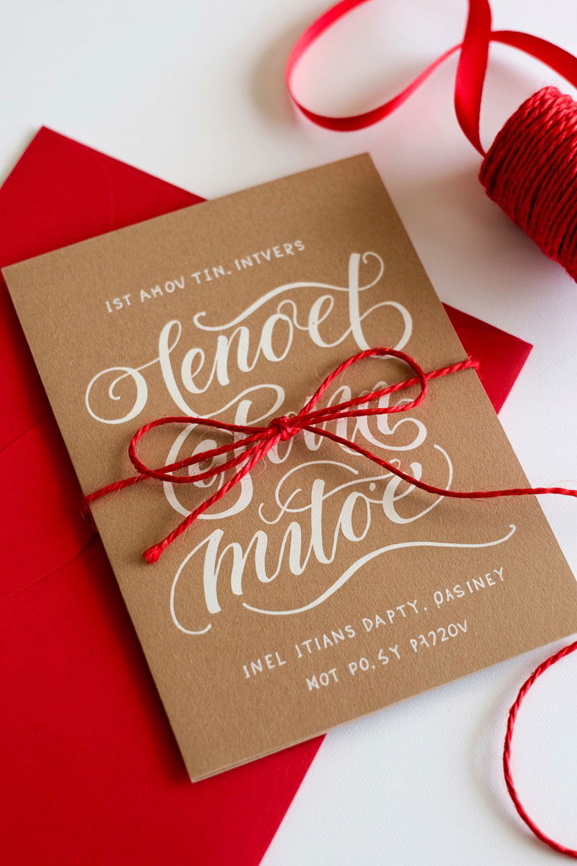 Kraft paper invitation - 25 Valentine's Day Party Invitation Ideas