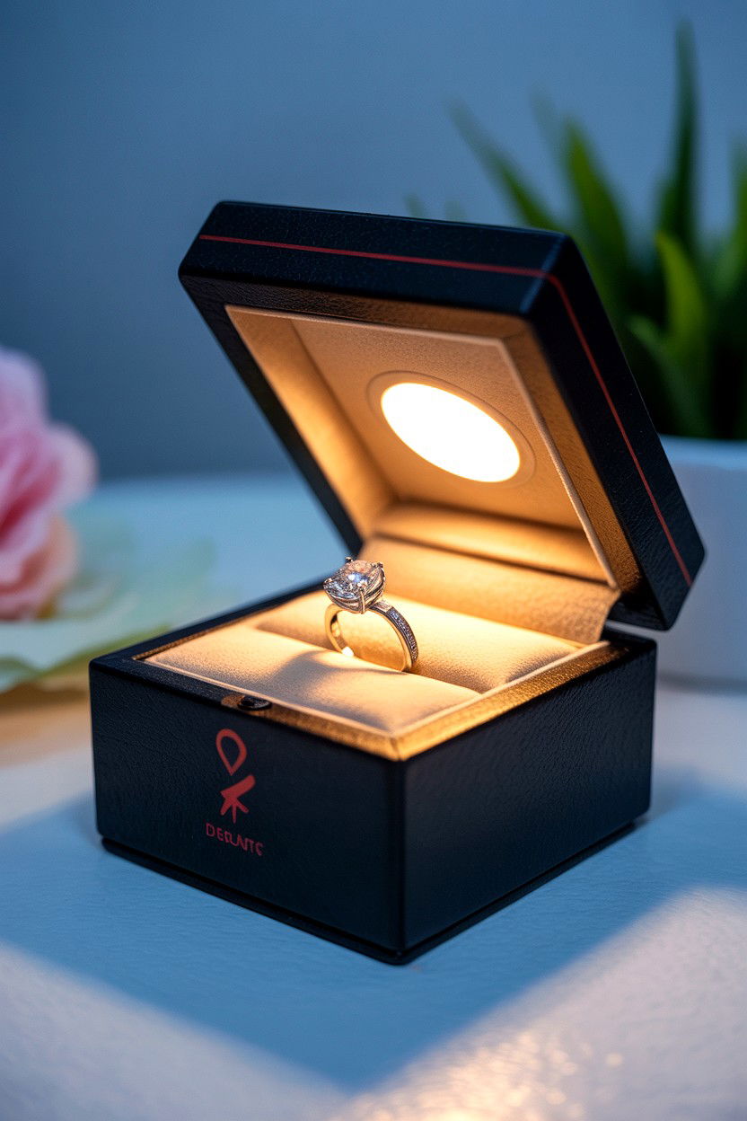 LED Light Jewelry Box - 25 Valentine's Day Jewelry Box Ideas
