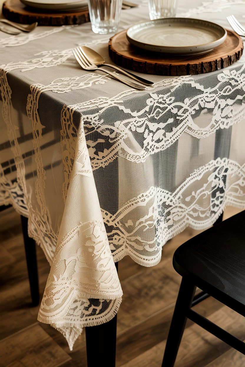 Lace Valentine Tablecloth - 25 Boho Valentine's Day Ideas