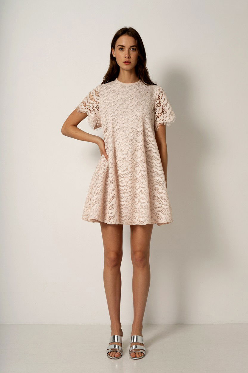 Lace mini dress - 25 Valentine's Day Lace Outfit Ideas