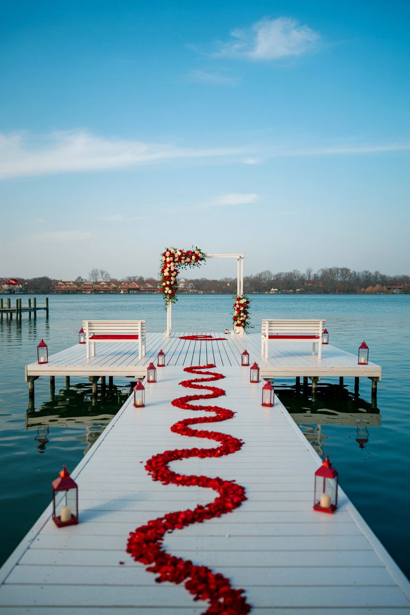 Lakeside Dock - 25 Valentine's Day Wedding Venue Ideas