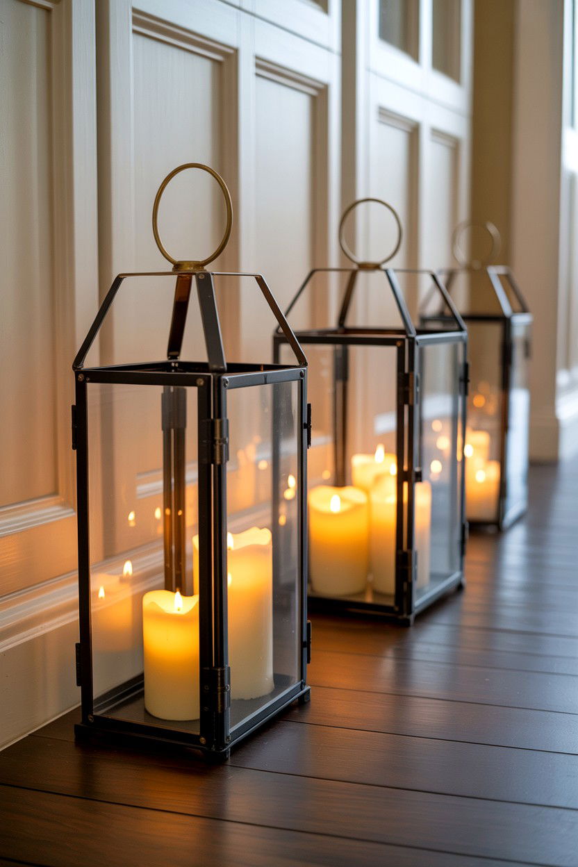 Lantern Pillar Candles - 25 Valentine's Day Pillar Candle Ideas