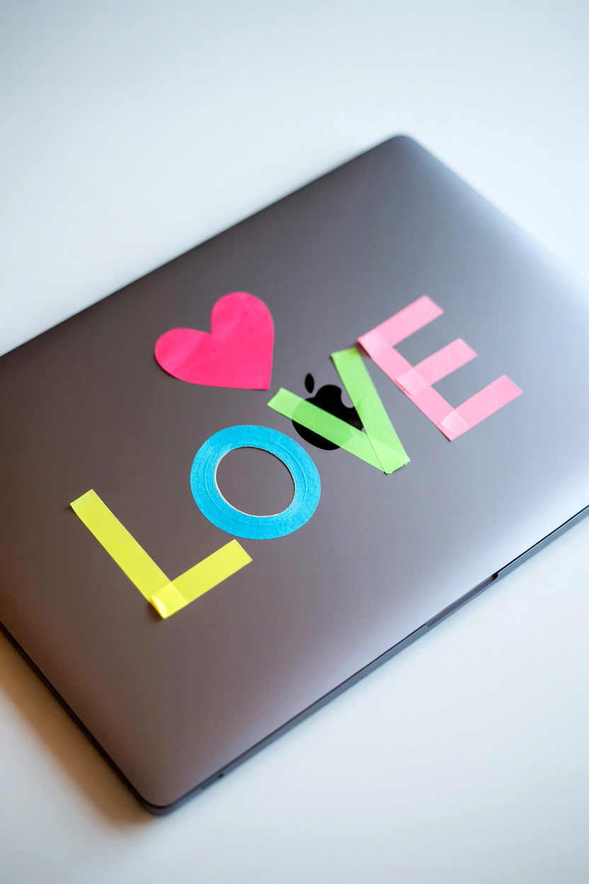 Laptop Sticker - 25 Valentine's Day Washi Tape Ideas