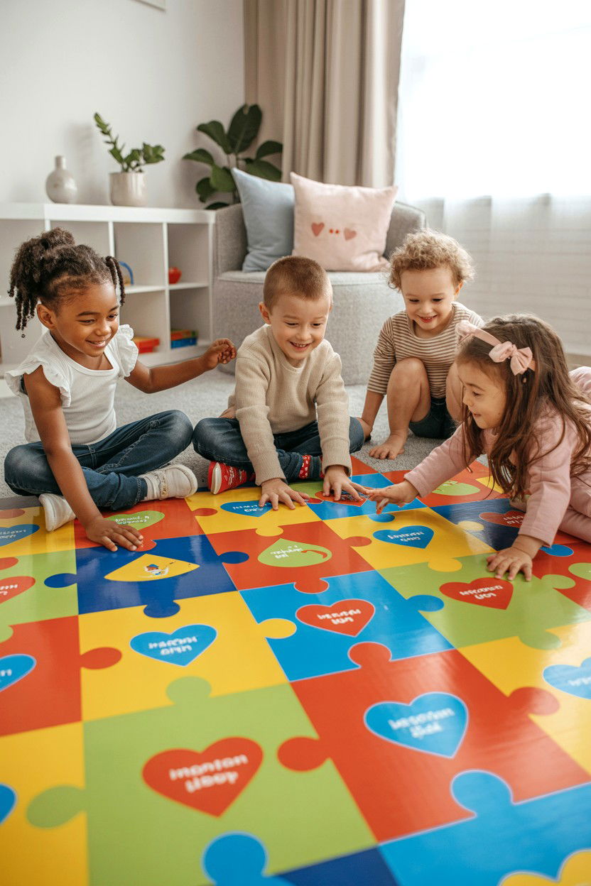 Large Floor Puzzle For Kids - 25 Valentine's Day Puzzle Photo Ideas