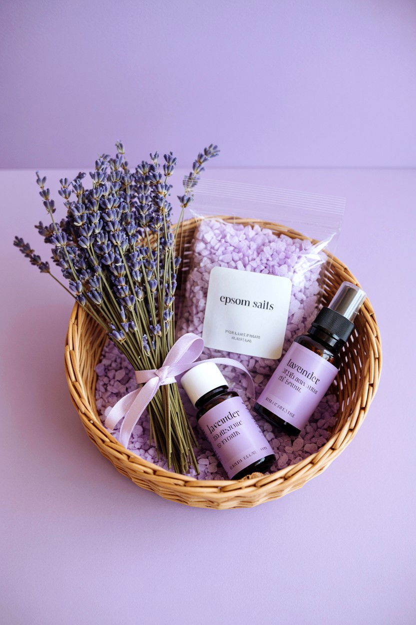 Lavender Bath Kit - 25 Valentine's Day Self Care Gift Basket Ideas
