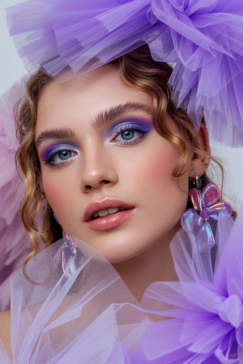 Lavender Eyeshadow - 25 Valentine's Day Makeup for Blue Eyes