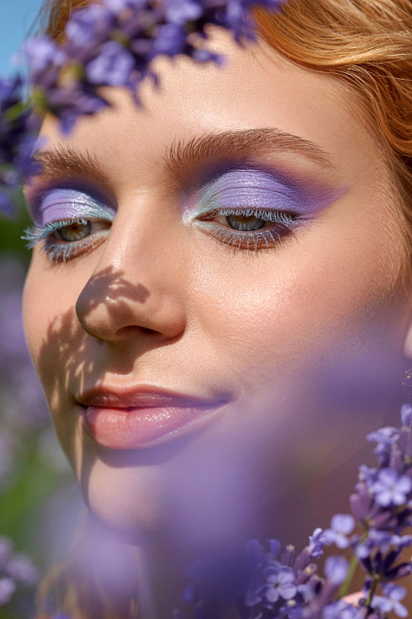Lavender Eyeshadow - 25 Coquette Valentine's Day Makeup Ideas