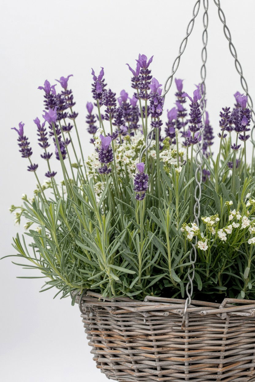 Lavender Hanging Basket - 25 Valentine's Day Hanging Basket Ideas