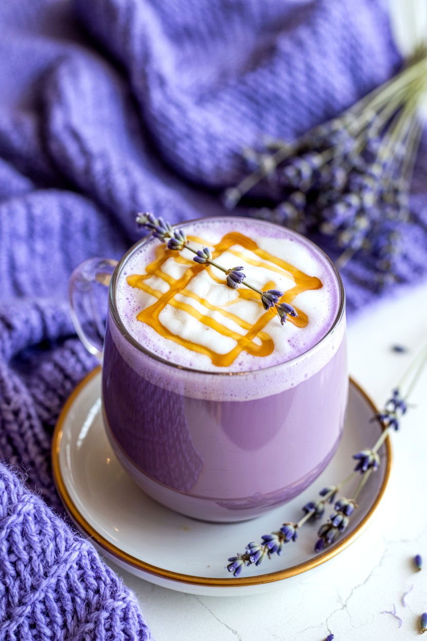 Lavender Honey Latte - 25 Valentine's Day Latte Ideas