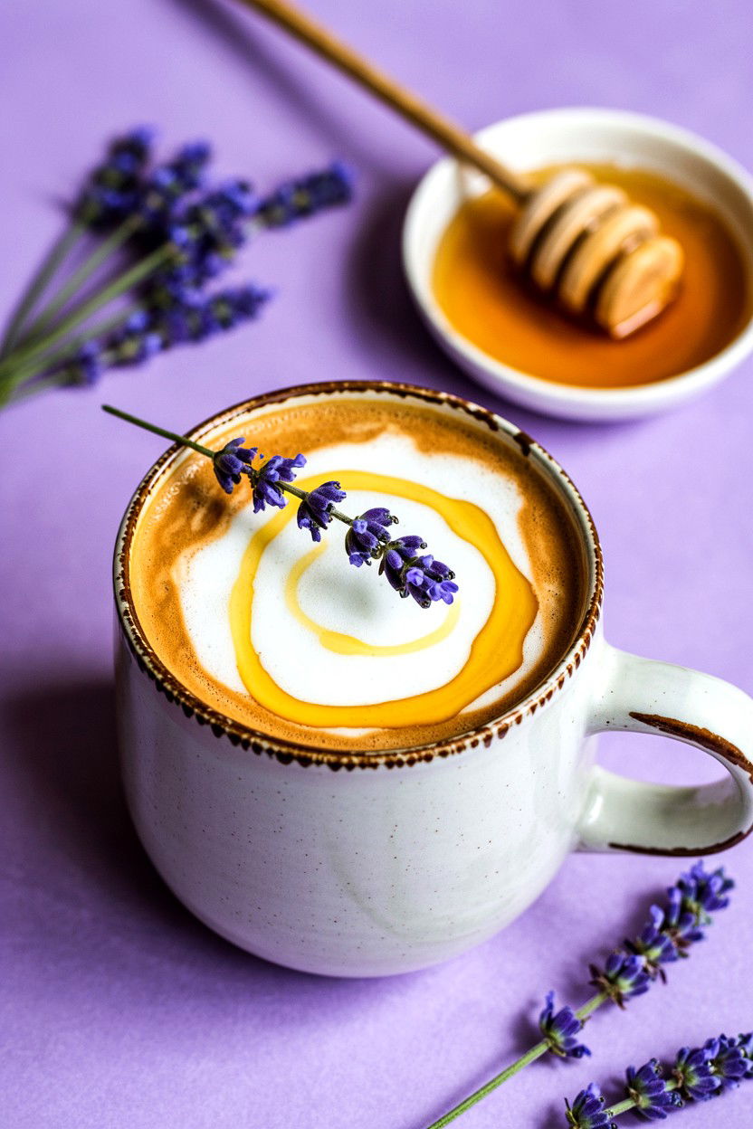 Lavender Honey Latte - 25 Valentine's Day Coffee Drink Ideas