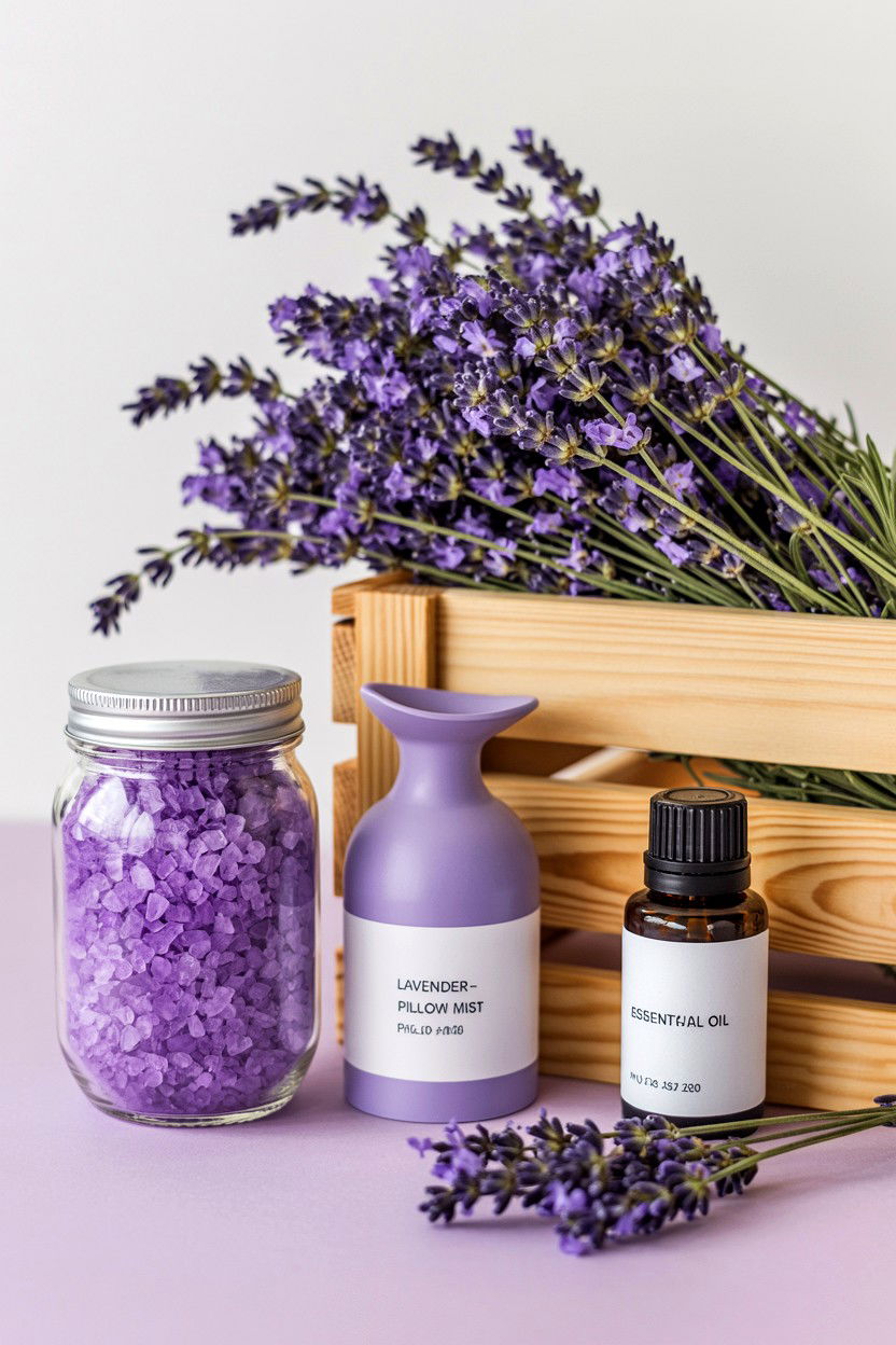 Lavender Relaxation Set - 25 Valentine's Day Bath Gift Basket Ideas