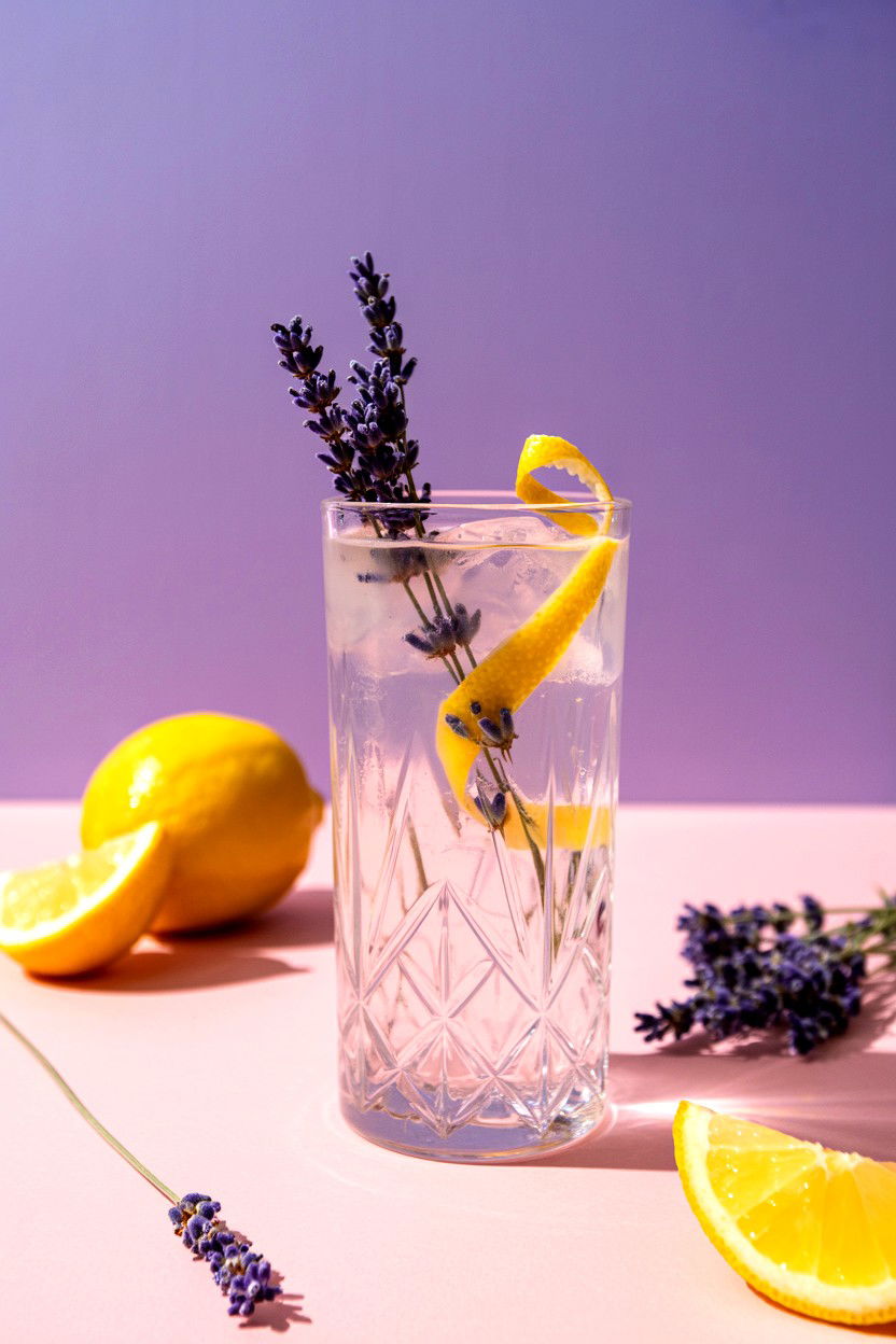 Lavender Rum Fizz - 25 Valentine's Day Rum Cocktails