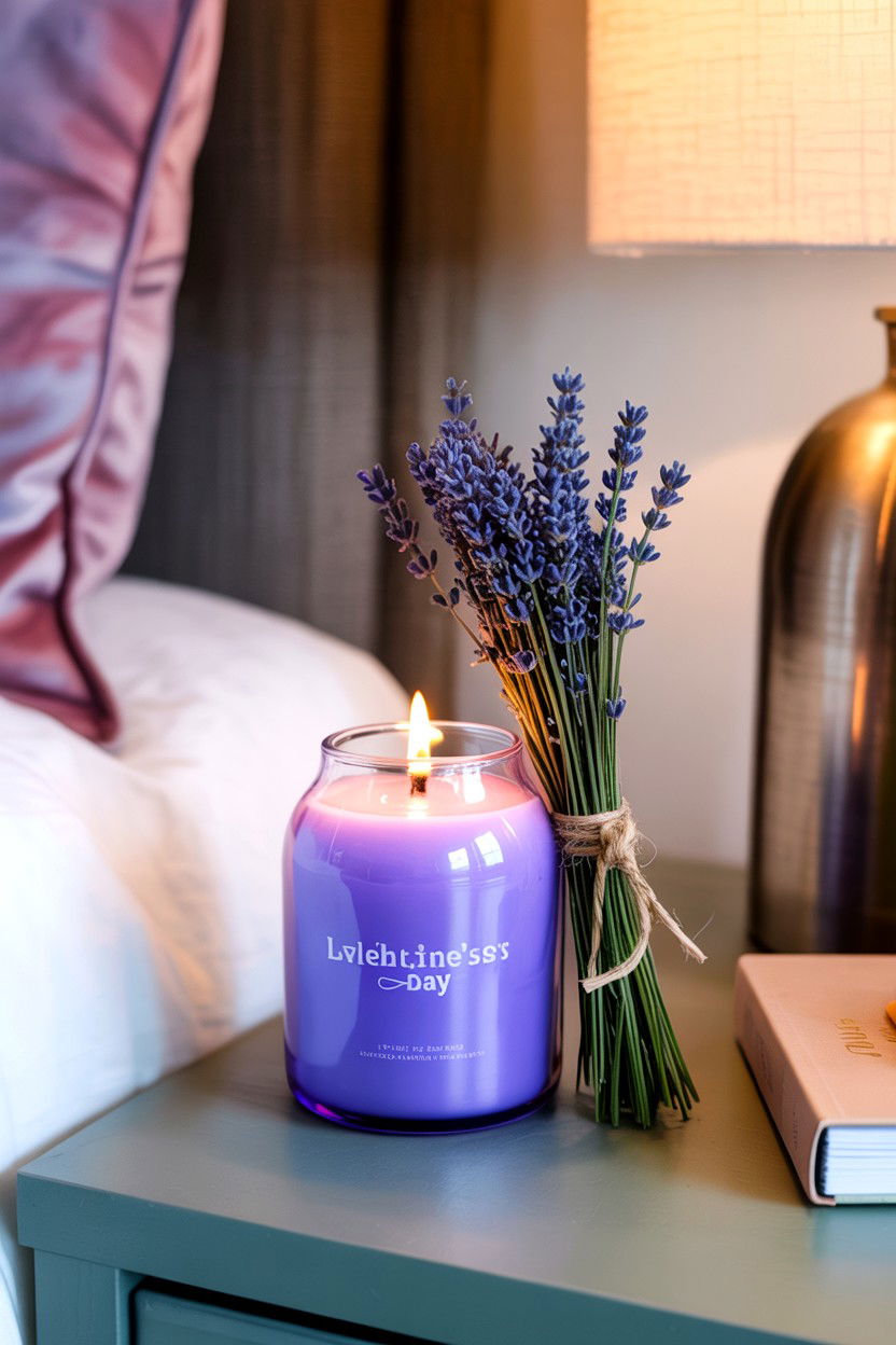 Lavender Scented Candle - 25 Valentine's Day Candle Ideas