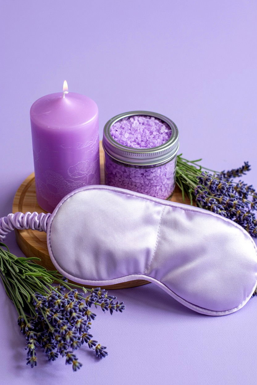 Lavender Spa Gift Set - 25 Valentine's Day Candle Gift Basket Ideas