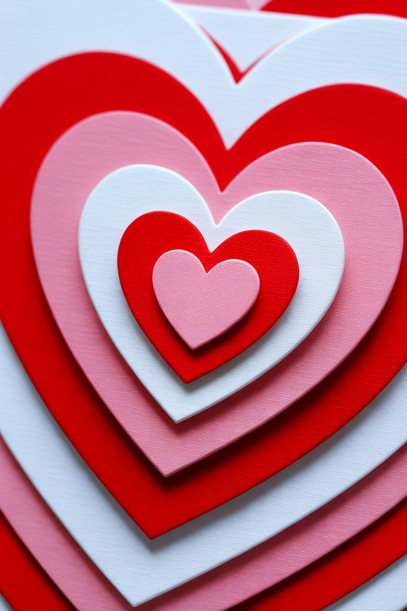 Layered Heart Card - 25 Heart Valentine's Day Card Ideas