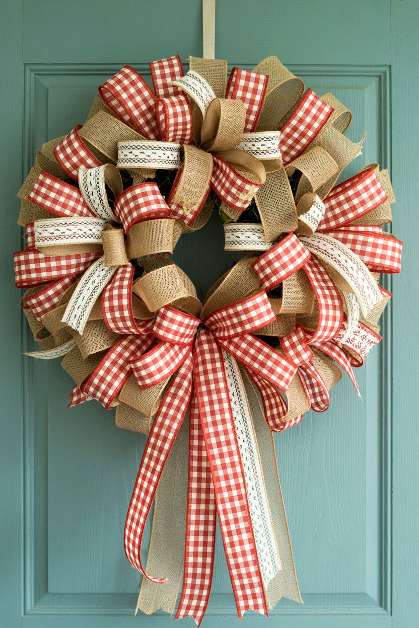 Layered Ribbon Wreath - 25 Ribbon Valentine's Day Wreath Ideas