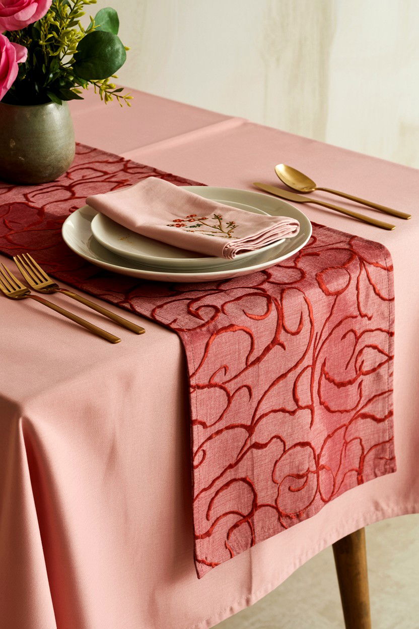Layered Table Linens - 25 Maximalist Valentine's Day Ideas