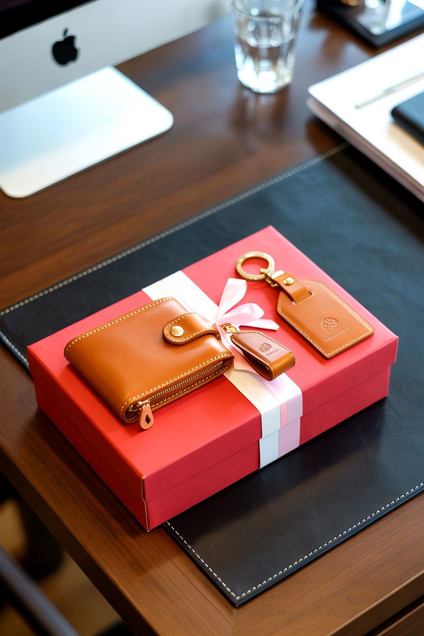 Leather Accessory Set - 25 Valentine's Day Gift Box Ideas for Him