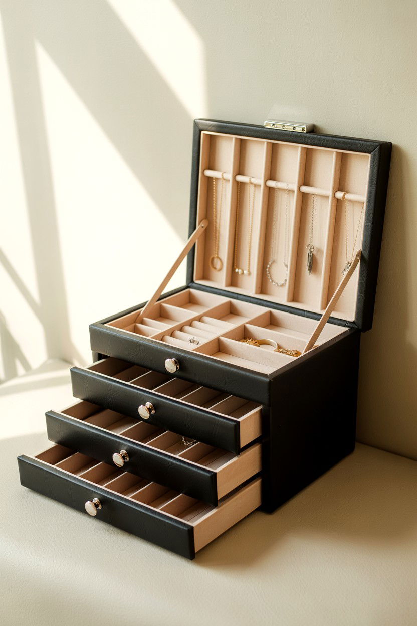 Leather Jewelry Storage - 25 Valentine's Day Jewelry Box Ideas