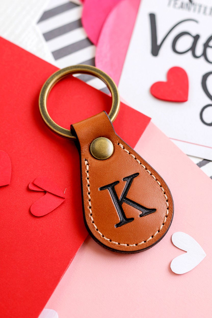Leather Keychain - 25 Valentine's Day Gifts for Teachers