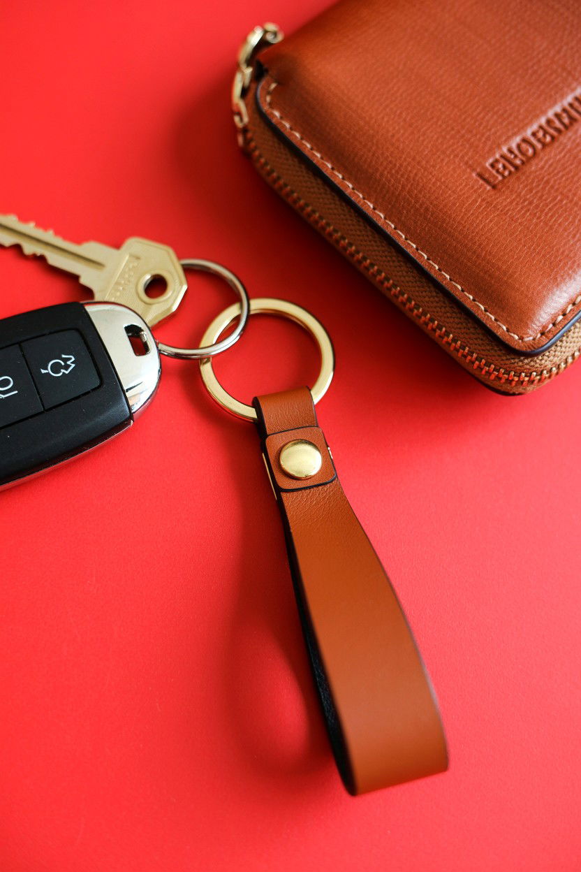Leather Keychain Accessory - 25 Under $25 Valentine's Day Gift Ideas