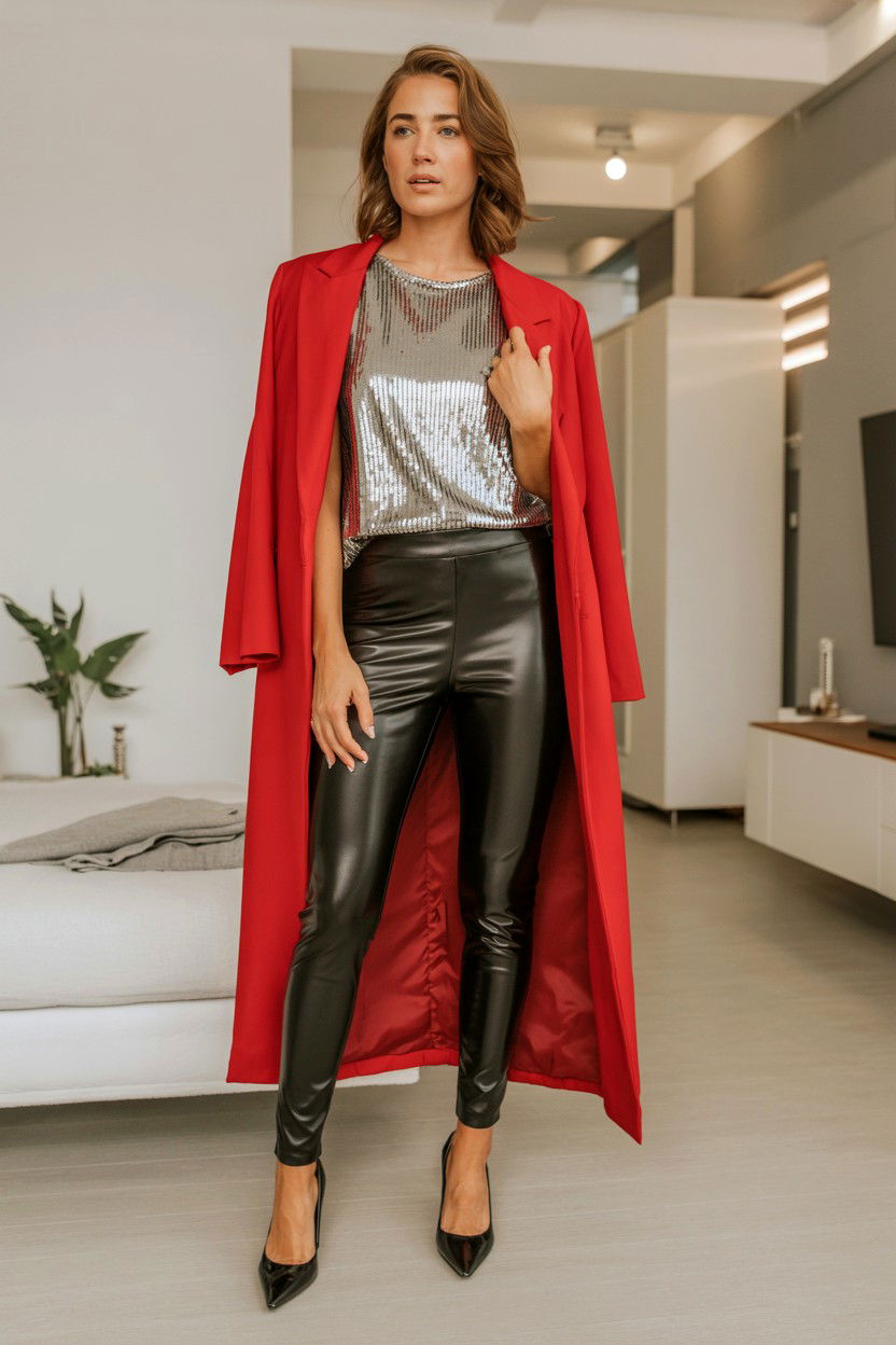 Leather Leggings - 25 Valentine's Day Leather Outfit Ideas