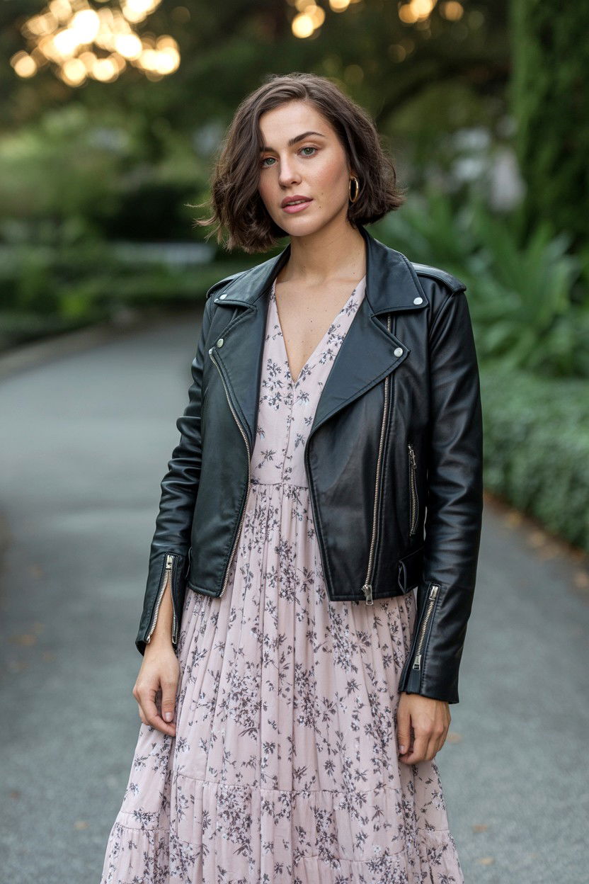 Leather Moto Jacket - 25 Valentine's Day Leather Outfit Ideas
